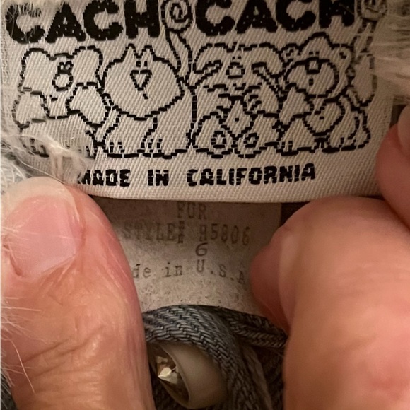 Catch Catch girls vintage denim dress with fur. Size 6. Pageant. - Picture 3 of 6